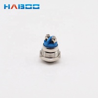 Bouton poussoir de réinitialisation PCB en acier inoxydable rond 16MM avec vis métallique 1NO,1NC 2A