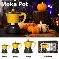 Ensemble de cafetière Moka pour la Saint-Valentin, cafetière à expresso rose pour cuisinière avec tasses en verre, cadeau romantique pour lui ou pour elle