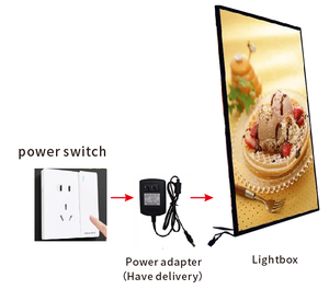 Mỏng A1 QUẢNG CÁO ánh sáng Hộp Panel tường cho nhà hàng <span class=keywords><strong>LED</strong></span> menu A4 kích thước với khung nhôm <span class=keywords><strong>LED</strong></span> hộp đèn - Product Image 6