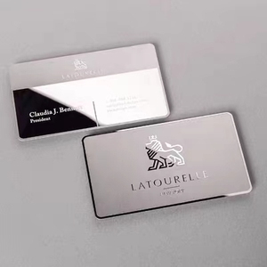 นามบัตรโลหะอะลูมิเนียมสีดำแท็บเล็ต86X54mm หนาชุบผิว - Product Image 4