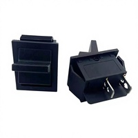 Interrupteur à bascule double action ZF RS44 KCD4-201N avec levier de réinitialisation pour bateau, tige de commande en PA66/PC, 250V 16A DPDT IP12/IP11, bornes à souder