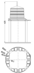 ไฟ LED พลังงานแสงอาทิตย์สำหรับเรือเดินทะเล 4-6NM สำหรับไฟทุ่นและไฟสปอตไลท์ - Product Image 5