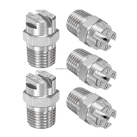 Boquilla de Abanico Plano de Acero Inoxidable Huajue OEM/ODM, Rosca Macho BSPT de 1/2 Pulgada, Serie HVV, Ángulo de Pulverización de 0 Grados, Prevención de Incendios y Polvo