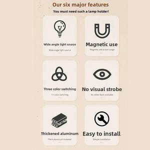 Lampe murale intelligente à dégradé de couleurs, rechargeable, avec détecteur de mouvement, RGB, lumière d'ambiance nocturne changeante de couleur, décoration d'ambiance pour chambre à coucher - Product Image 5