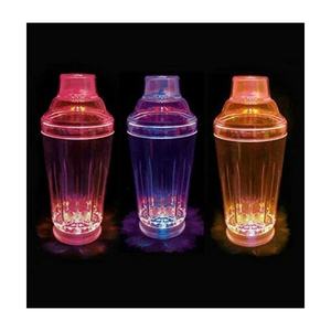 Cocktail <span class=keywords><strong>Shaker</strong></span> Logo Promoción Plástico Alta calidad Logotipo personalizado Bar Herramientas LED <span class=keywords><strong>Flash</strong></span> <span class=keywords><strong>Shaker</strong></span> Plastics Cup - Product Image 4