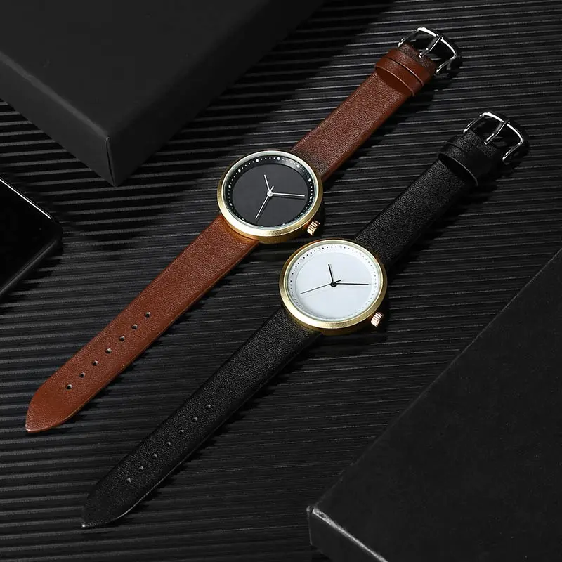 Customize Watch For Resell Create New Brand Japan Quartz Movt Waterproof Unisex Leather Watches OEM Logo