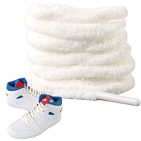 Lacets Moelleux Rose et Blanc de 0,8 cm, Larges, Ronds et Épais, pour SB Dunks, Converses, et Baskets en Toile - Grande Vente
