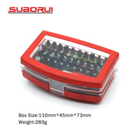 SUBORUI Jeu d'Embouts de Vissage à Chocs Torx 32 Pièces, Embout Hexagonal 1/4"