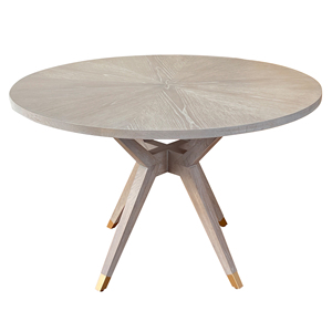 D137 Thiết Kế Hiện Đại Isabella Sang Trọng Rắn Gỗ Sồi Spider-Chân Vòng Bàn Ăn Với Kim Loại Trang Trí Bàn Chân Bàn Cà Phê - Product Image 2