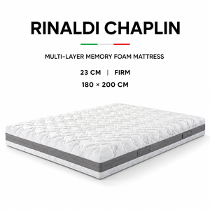 ที่นอนเมมโมรี่โฟม Rinaldi CHAPLIN ขนาด 20 ซม. แบบ Extra Firm ระบายอากาศได้ดี หลายชั้น พร้อมเทคโนโลยี Technocell Support ดีไซน์ทันสมัย หุ้มด้วยผ้าโพลีเอสเตอร์ - Product Image 4