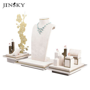 Exhibidores de Joyería de Microfibra Personalizables JINSKY, Accesorios de Exhibición de Joyería de Lujo y Elegancia para Collares, Pendientes, Anillos, Organizador de Pulseras - Product Image 6