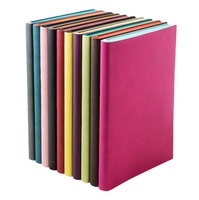 Agenda personnalisé 2026 avec bordure colorée, carnet en cuir souple A5
