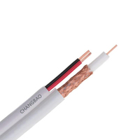 Cable RG59 de Grado de Ingeniería a Granel CHANGBAO |   Cable de Alimentación y Coaxial Siamese para Cámara CCTV de 2 Núcleos 18/22AWG, Cables de 2 Núcleos 18/22AWG