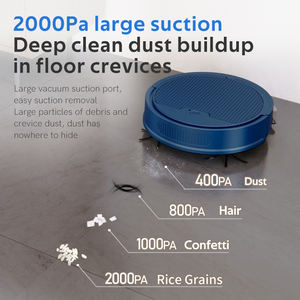 Robot Aspirador con Mopa, Navegación Giroscópica, 3 Motores sin Escobillas, Succión de 1500Pa, Limpieza Automática, Construcción de Plástico - Product Image 4