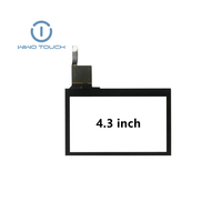 Écran tactile capacitif personnalisé de 4,3 pouces FT5306 G+G 6H pour IHM industrielle avec sérigraphie noire OEM