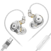 Professional In-ear Monitor IEM HiFi Wired Earphones with Microphone Studio Monitor Musical Instrument Accessories