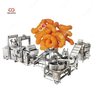 Continuous Fryer For Pellet Namkeens Machinery Pastry Puff Corn Snack Making Machine