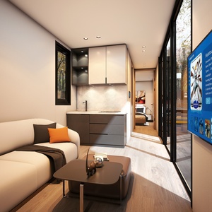 Casa Container Prefabbricata in Pannelli Sandwich d'Acciaio Confortevole Villa Hotel Casa Bar Design Moderno Camera con Vista Mare Competitiva - Product Image 3