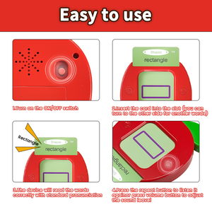 Machine à cartes flash audio <span class=keywords><strong>pour</strong></span> tout-petits, lecteur de cartes flash parlant en forme de pomme, 112 cartes, sans écran, rechargeable, <span class=keywords><strong>pour</strong></span> les voyages - Product Image 6