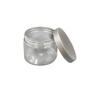 360圆形化妆品宠物罐塑料糖果身体磨砂容器，用于护发产品包装和身体黄油罐Petg罐子