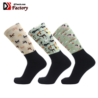 Logo personnalisé 360 Impression Chaussettes Équitation Coton Nylon Chaussettes équestres Sport Hommes Chaussettes