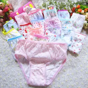 breve de las muchachas de los niños Suppliers-Chica de los niños 100% algodón panty breve ropa interior