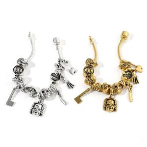 Bracelet à breloques et perles pour <span class=keywords><strong>homme</strong></span>, motif masque de squelette main fantôme, <span class=keywords><strong>Black</strong></span> <span class=keywords><strong>Friday</strong></span> - Product Image 4