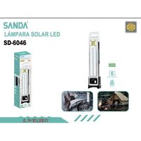 Lámpara LED Plegable con Panel Solar Sanda, con Linterna, 38W, para Uso en Exteriores, Camping y Jardín