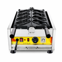 Machine à gaufres en forme de chaussure, gaufrier électrique commercial en acier inoxydable, style Crocs, pour snack-bar