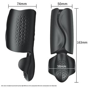 Vibrierender Masturbator für Männer mit Hodenmassagegerät - Elektrischer Stimulator für <span class=keywords><strong>Penis</strong></span> und Hodensack, Erotikspielzeug für Männer - Product Image 4