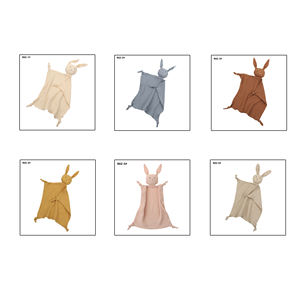 Doudou en mousseline lavable, adorable lapin, <span class=keywords><strong>couverture</strong></span> de sécurité, <span class=keywords><strong>couverture</strong></span> réconfortante, serviette en coton pour <span class=keywords><strong>la</strong></span> maison - Product Image 6