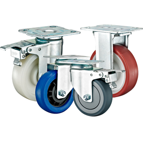 3 ''4'' 5 ''Industrial Médio Dever TPR Rodas Médio Pesado Vermelho PU Rodízio Rodas - Product Image 1