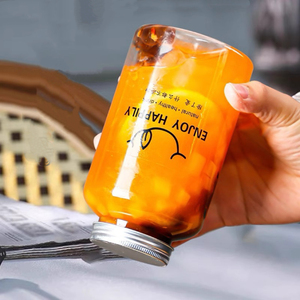 Copo descartável transparente de PET para chá de bolhas (Boba) de 400ml, 500ml, 550ml e 650ml com tampa de alumínio para chá com leite e suco. - Product Image 3