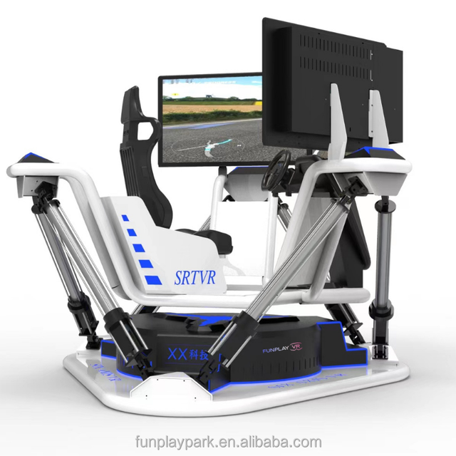 Three Screen Simulator Electric Platform Virtual Reality Racing Car 6DOF Driving Simulator