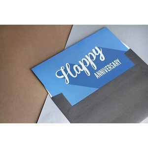 Custom Logo Hot Stamp UV Coating Promotion Card Packaging Black Soft Special Paper file Envelope - Product Image 4