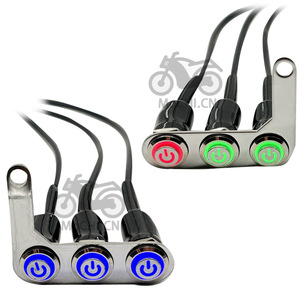 Interruptor de Motocicleta Motochi de 16 mm, Tres Funciones, Impermeable, con Anillo de Luz LED para Modificación de Bicicletas Eléctricas - Product Image 2