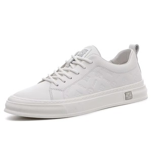 Chaussures de sport pour hommes en cuir véritable, style haut de gamme, décontractées avec doublure en mesh pour toutes les saisons - printemps, été, automne, hiver - Product Image 4
