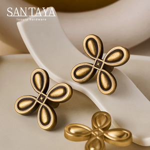 Gagang Kabinet Dapur Santaya Solid Antique Brushed Brass, Kenop Laci Lemari Kamar Tidur, Gagang Furnitur Perunggu - Product Image 6