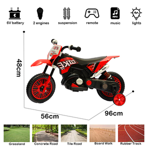 Mini Electric Charging Bike für Kinder für Kinder von <span class=keywords><strong>3</strong></span> bis 5 Jahren mit Lichtern Kunststoff 4-Rad Motorrad Batterie betriebenes Auto - Product Image 3