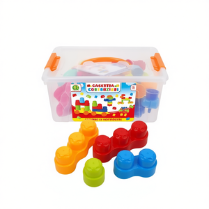 Cassettina Costruzioni 56-Piece Building <b>Blocks</b> Set For Kids Construction Toy - Product Image 1