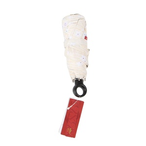 Noir Résistant AUX UV Revêtement Mini Poche Pluie Soleil <span class=keywords><strong>Écologique</strong></span> 5 Fois <span class=keywords><strong>Parapluie</strong></span> Avec Poignée - Product Image 1