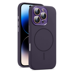 Coque magnétique en silicone liquide pour <span class=keywords><strong>iPhone</strong></span> 17, compatible <span class=keywords><strong>iPhone</strong></span> 13, 15, 16, avec boutons métalliques et protection d'objectif, personnalisable - Product Image 3