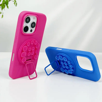 Support de téléphone universel pour paresseux avec autocollant arrière Support de téléphone à ventouse circulaire en silicone compatible avec l'iPhone