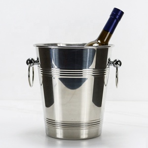 Seau à glace isotherme moderne en acier inoxydable de 5 litres, double paroi, portable, pour boissons, idéal pour le camping et les bars, garde la glace congelée plus longtemps - Product Image 3