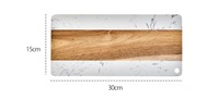 Ensemble de planches à découper en bois d'acacia naturel et marbre pour steak, pain, fruits, fromage, salade, préparation des aliments