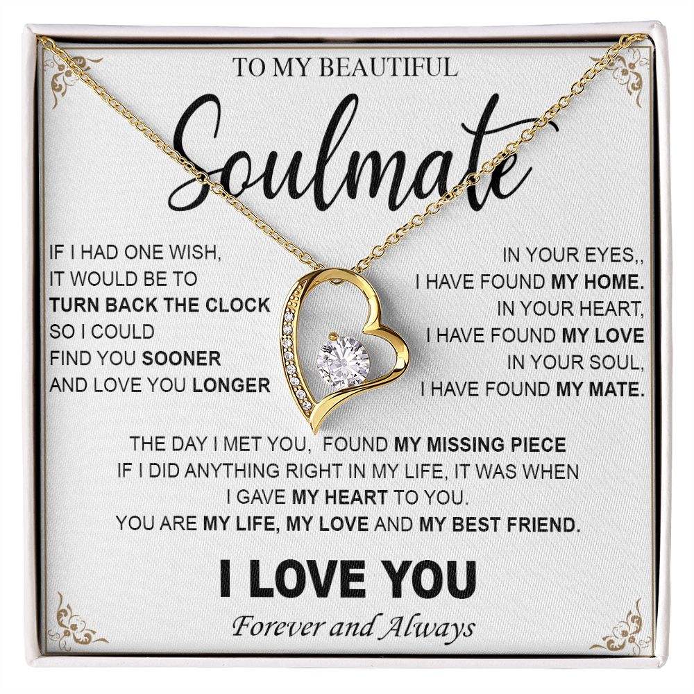 Gold Necklace + Black flip-top box