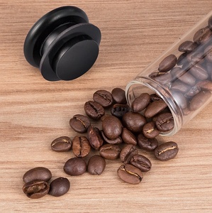 Rak Penyimpanan Tabung Uji Biji Kopi Grosir, Rak <span class=keywords><strong>Display</strong></span> Sampel Kopi Logam Hitam dengan Botol Kaca dan Corong - Product Image 5