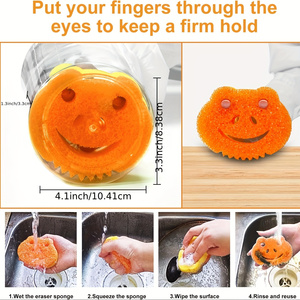 Éponge de cuisine en PU en forme de grenouille double face écologique sensible à la température adoucit la chaleur durcit les plats froids nettoyage ménager - Product Image 6