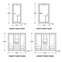 Cabine de bureau insonorisée personnalisée, cabine acoustique, cabine silencieuse avec design moderne pour projet