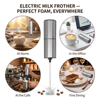 Kingze Machine à mousser le lait automatique Batterie puissante Fouet électrique à matcha Mousseur à lait portable sans fil